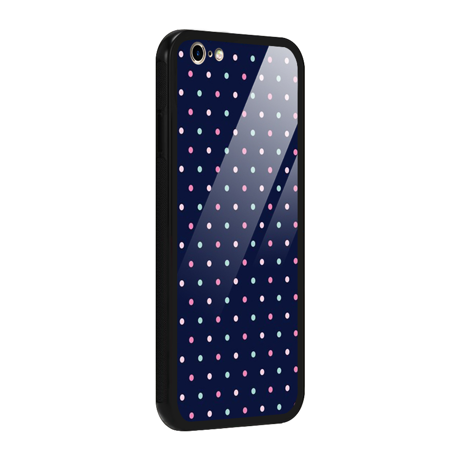 Colorful Dots Pattern Glass Back Case for iPhone 6 6S