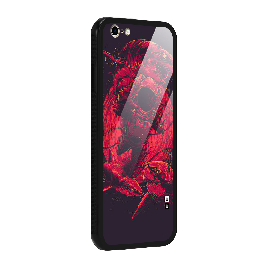 Coloured Spaceman Glass Back Case for iPhone 6 6S