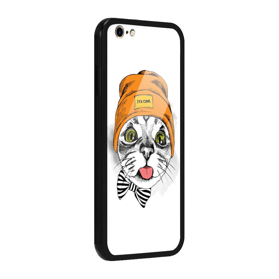 Cool cat Glass Back Case for iPhone 6 6S