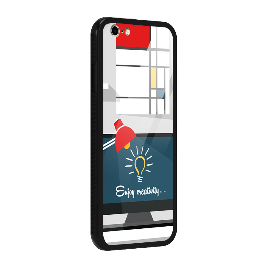Creative Workspace Design Glass Back Case for iPhone 6 6S
