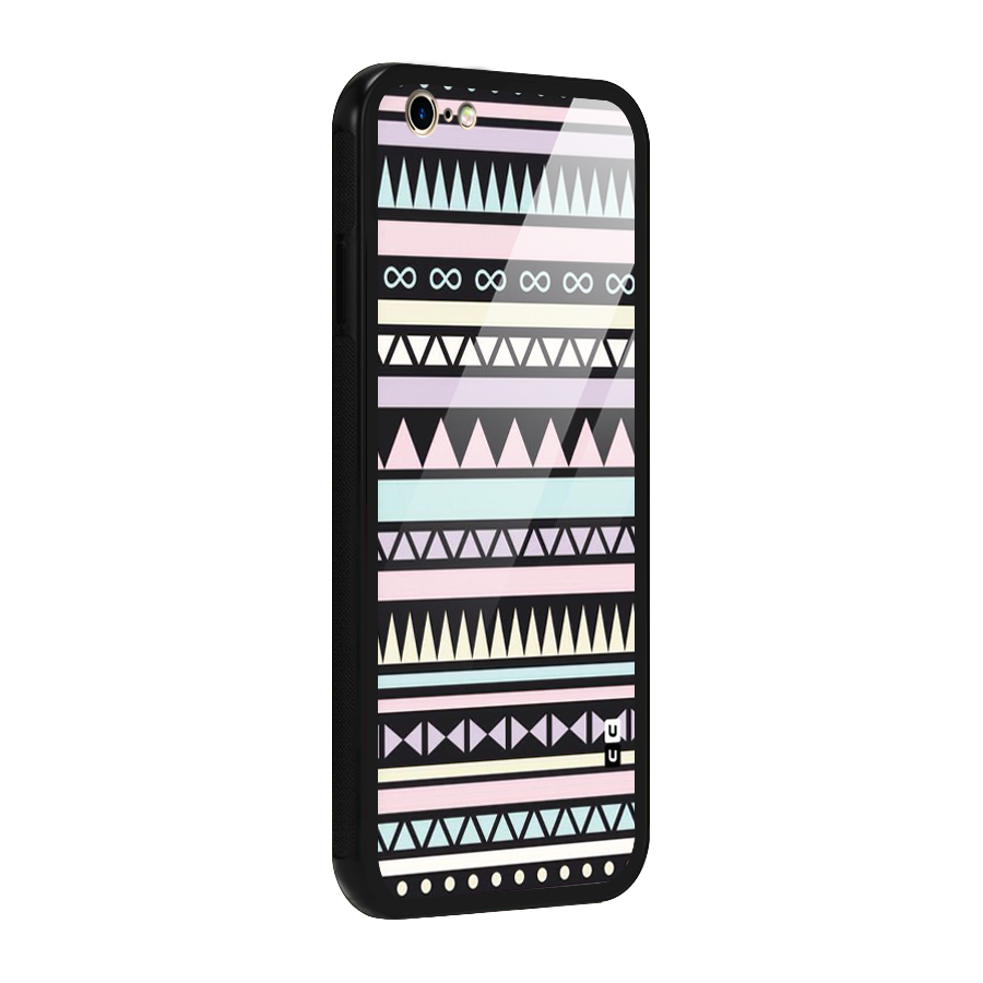 Cute Chev Pattern Glass Back Case for iPhone 6 6S