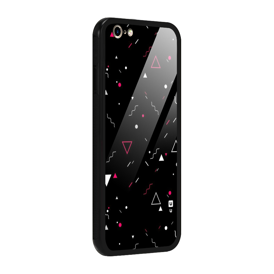 Dark Shapes Design Glass Back Case for iPhone 6 6S