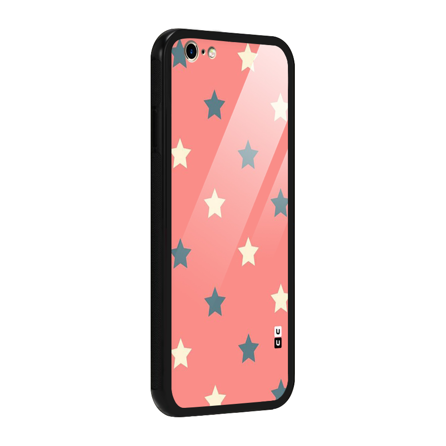 Diagonal Stars Glass Back Case for iPhone 6 6S