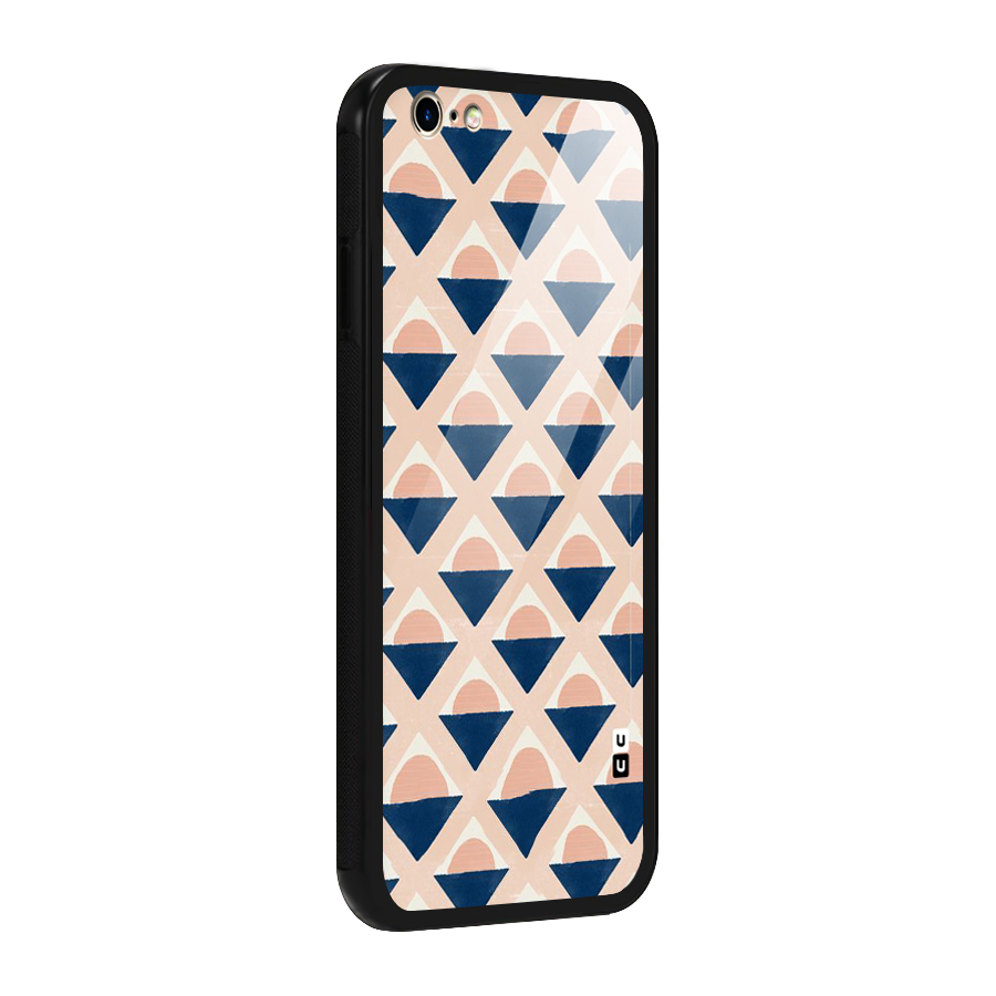 Diamond Circle Pattern Glass Back Case for iPhone 6 6S