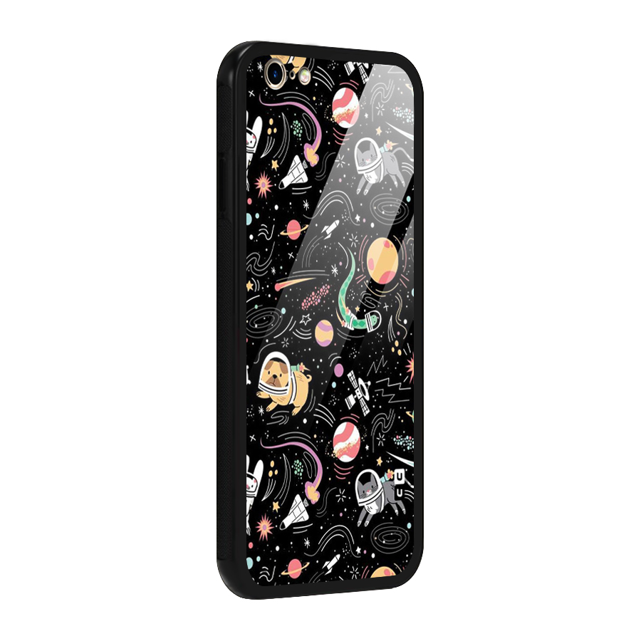 Dog Planetarium Glass Back Case for iPhone 6 6S