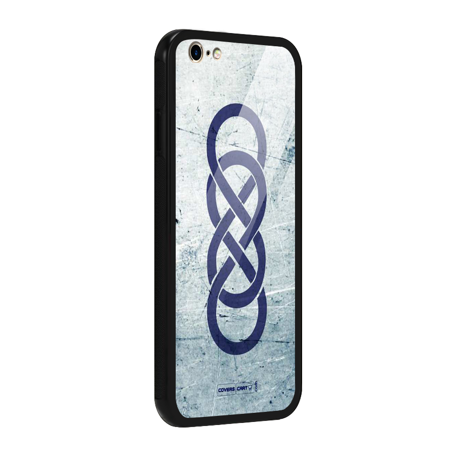 Double Infinity Rough Glass Back Case for iPhone 6 6S