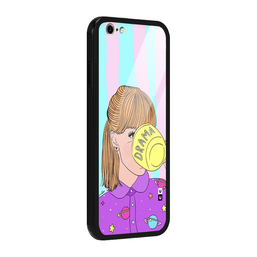 Drama Cup Glass Back Case for iPhone 6 6S