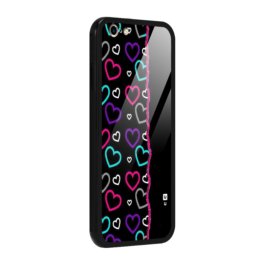 Empty Hearts Glass Back Case for iPhone 6 6S