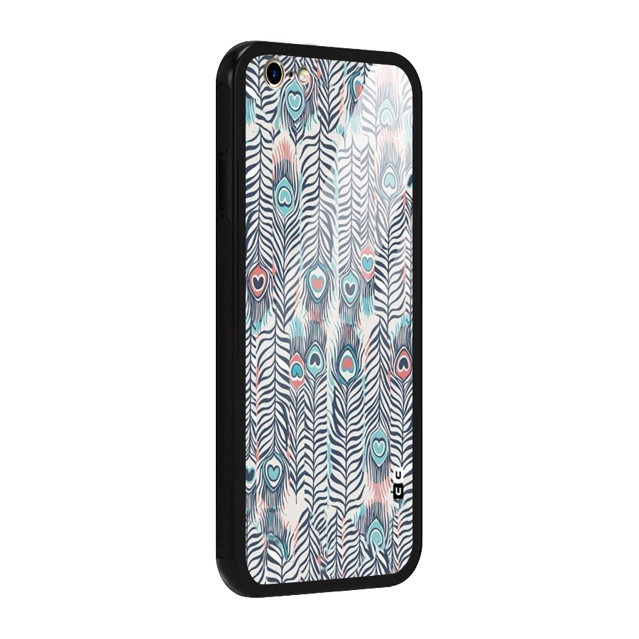 Feather Art Glass Back Case for iPhone 6 6S