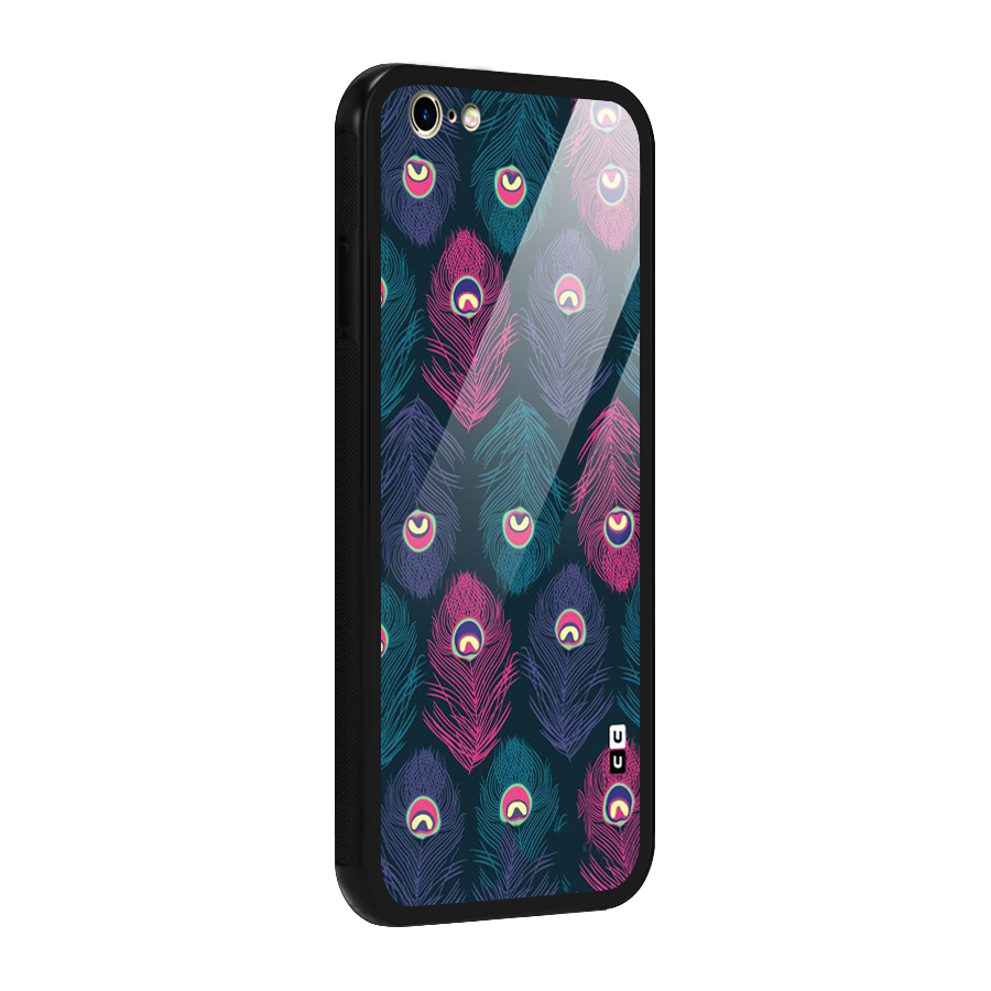 Feathers Patterns Glass Back Case for iPhone 6 6S