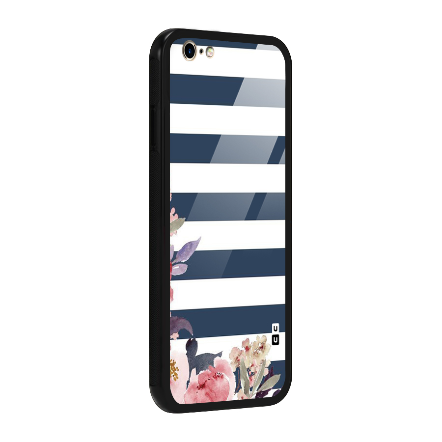 Floral Water Art Glass Back Case for iPhone 6 6S