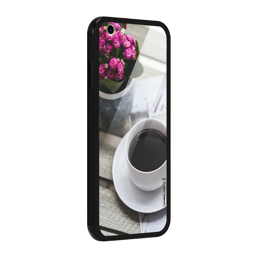 Flower And Blend Glass Back Case for iPhone 6 6S