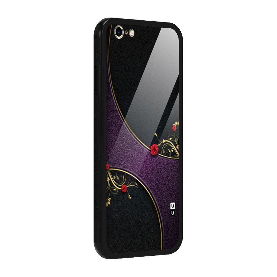 Flower Curves Glass Back Case for iPhone 6 6S