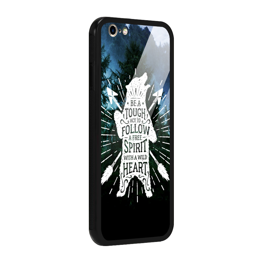 Follow Spirit Heart Glass Back Case for iPhone 6 6S
