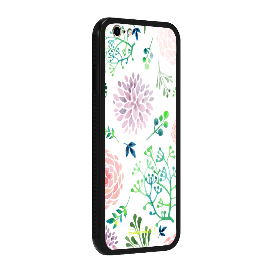 Fresh Floral Glass Back Case for iPhone 6 6S
