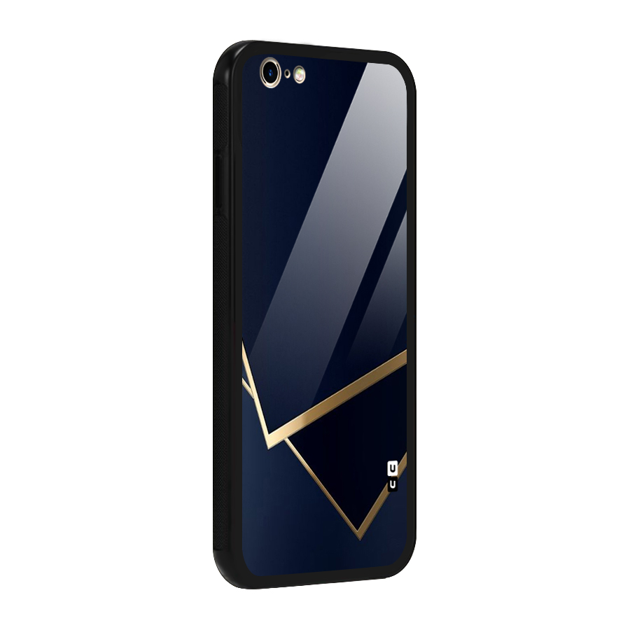 Gold Corners Glass Back Case for iPhone 6 6S