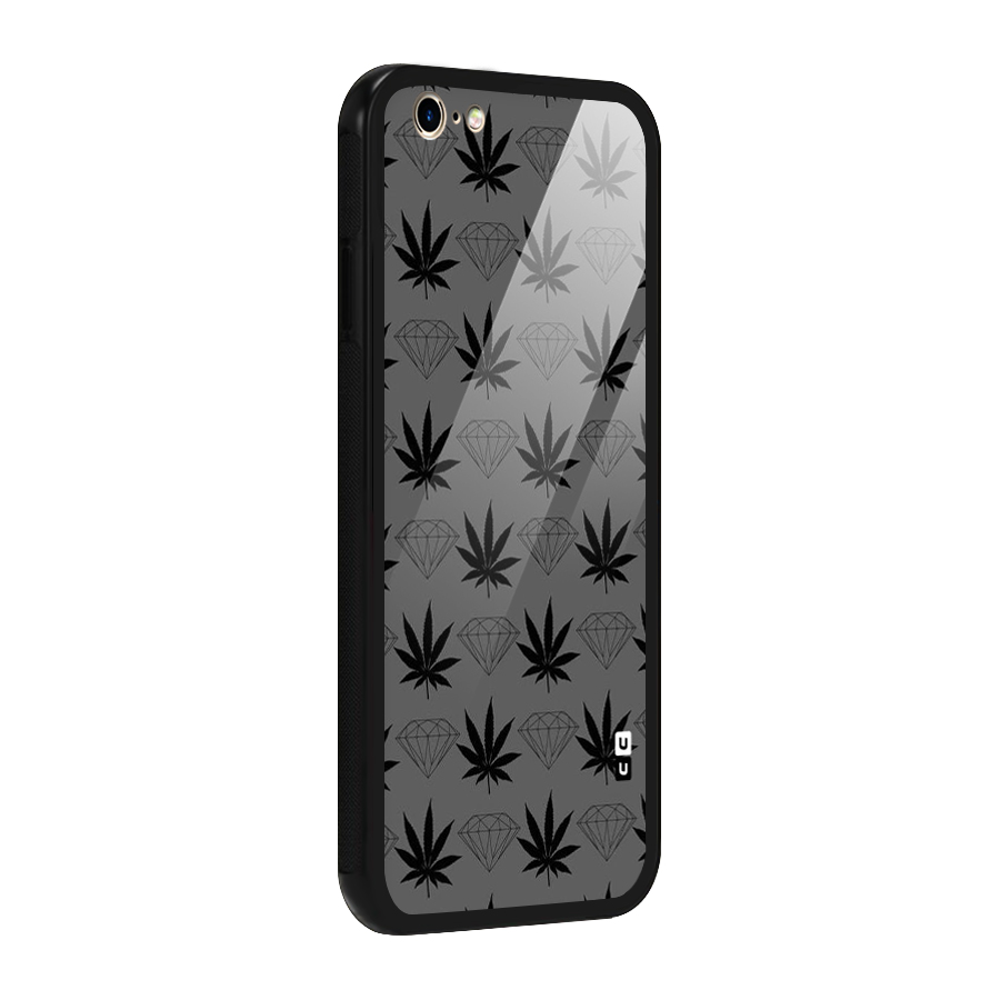 Grass Diamond Glass Back Case for iPhone 6 6S