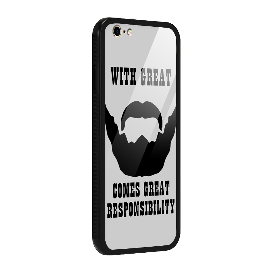 Great Beard Great Responsibility Glass Back Case for iPhone 6 6S