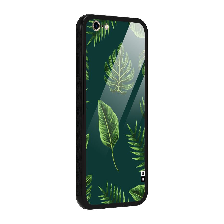 Green Leafs Glass Back Case for iPhone 6 6S