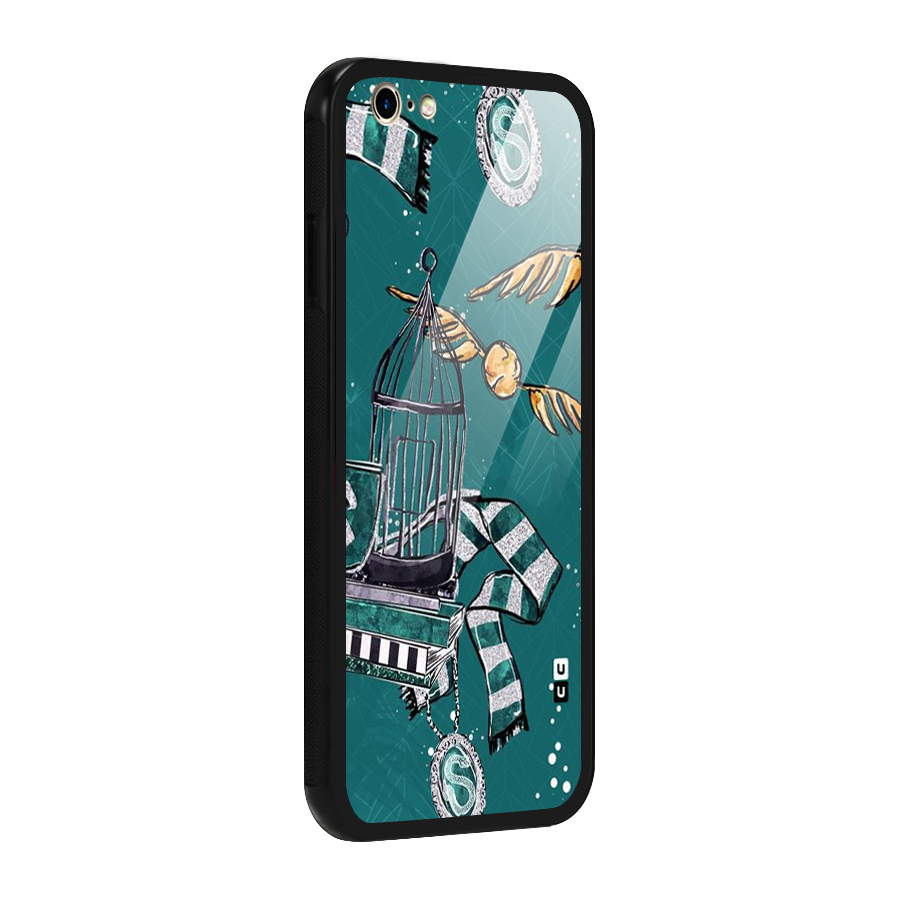 Green Scarf Glass Back Case for iPhone 6 6S