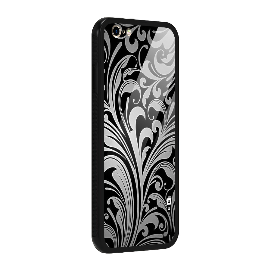 Grey Beauty Pattern Glass Back Case for iPhone 6 6S