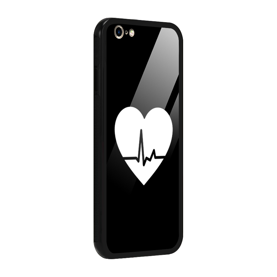Heart Beat Glass Back Case for iPhone 6 6S