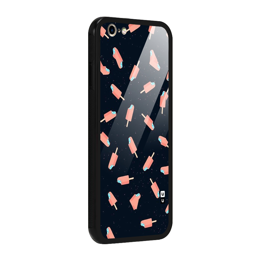 Icy Pattern Glass Back Case for iPhone 6 6S