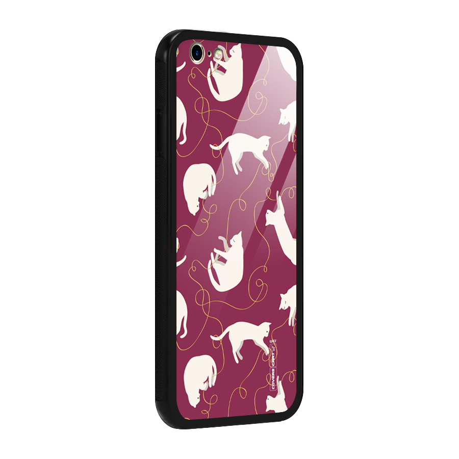 Lazy Kitty Glass Back Case for iPhone 6 6S