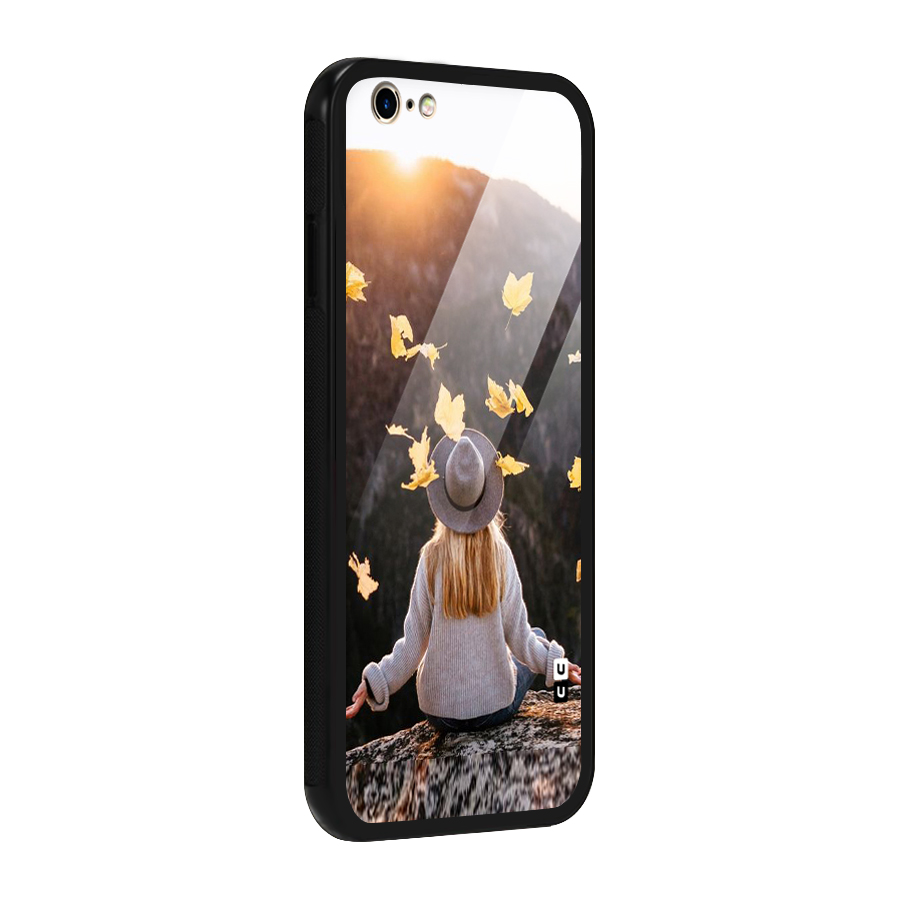 Leaf Rain Sunset Glass Back Case for iPhone 6 6S