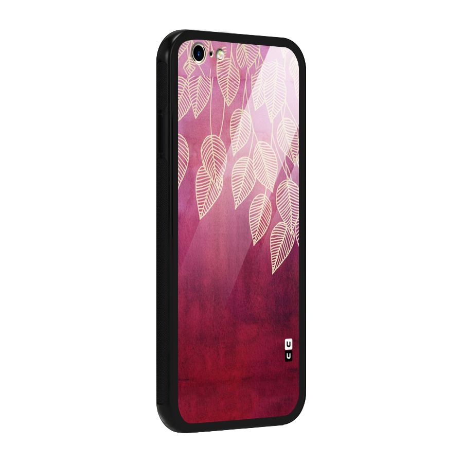 Leafy Outline Glass Back Case for iPhone 6 6S