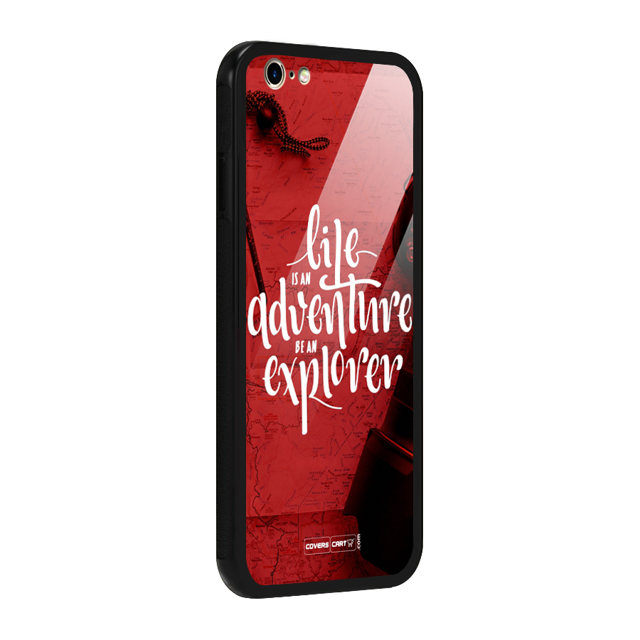 Life Adventure Explorer Glass Back Case for iPhone 6 6S