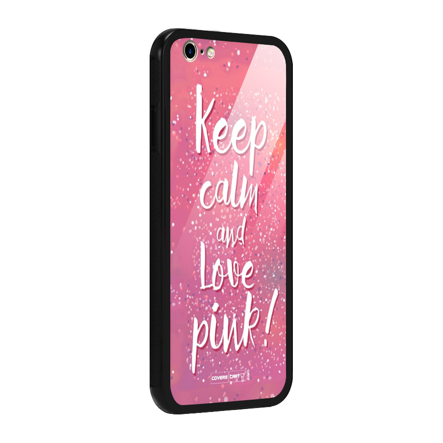 Love Pink Glass Back Case for iPhone 6 6S