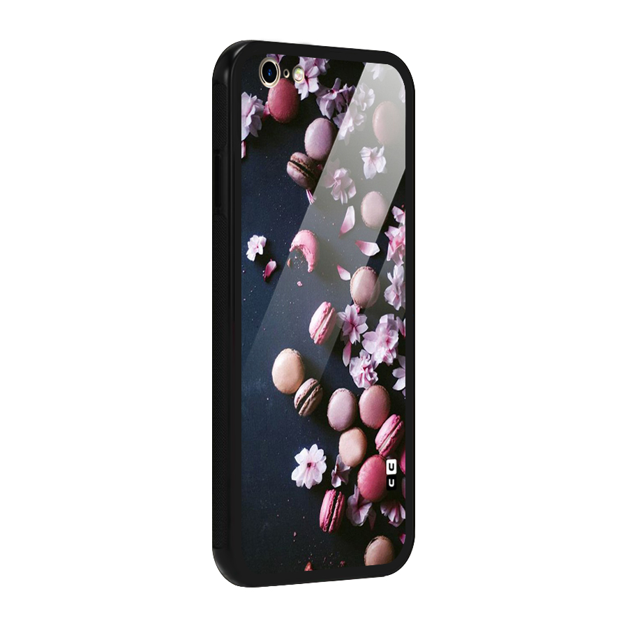 Macaroons And Cheery Blossoms Glass Back Case for iPhone 6 6S