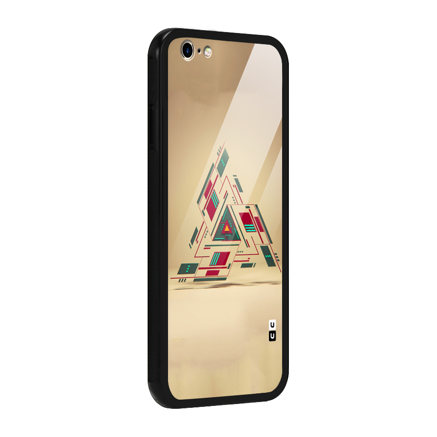 Maze Triangle Glass Back Case for iPhone 6 6S