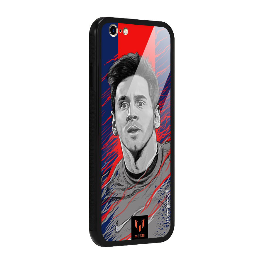 Messi For FCB Glass Back Case for iPhone 6 6S