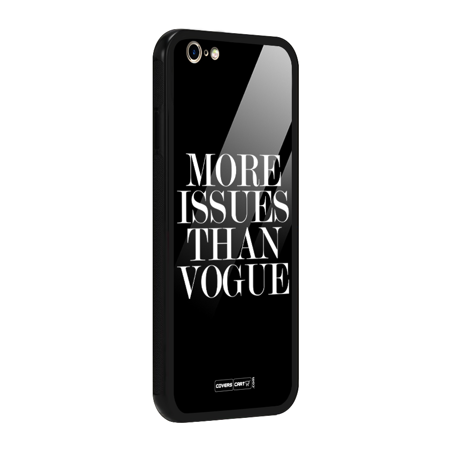 More Issues than Vogue (Black) Glass Back Case for iPhone 6 6S