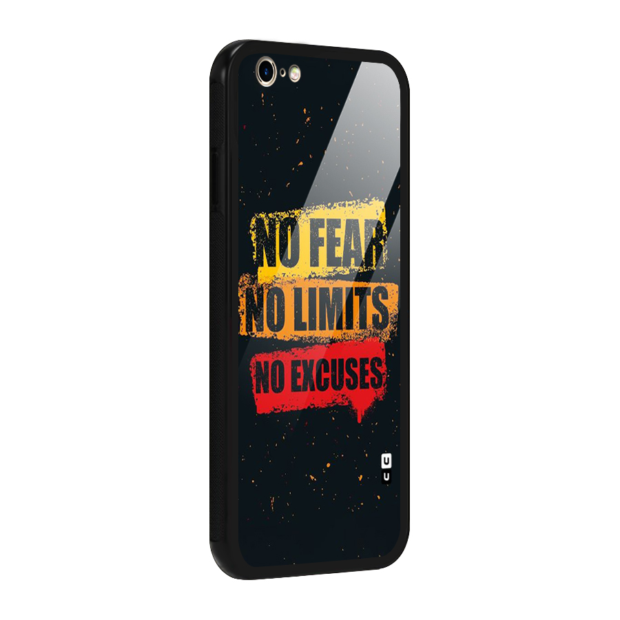 No Fear No Limits Glass Back Case for iPhone 6 6S
