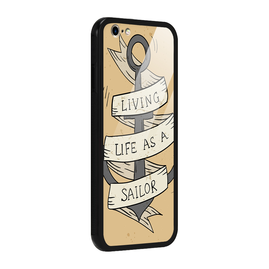 Old School Anchor Glass Back Case for iPhone 6 6S