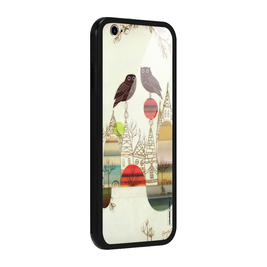 Owl Art Glass Back Case for iPhone 6 6S
