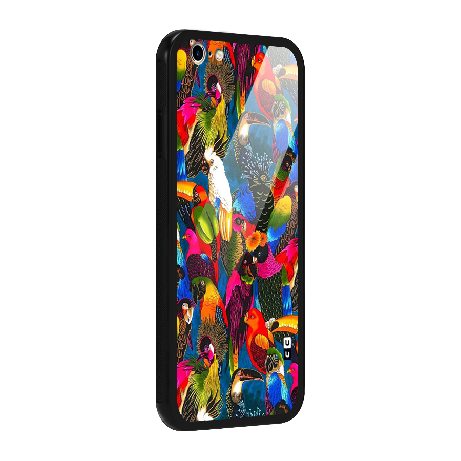 Parrot Art Glass Back Case for iPhone 6 6S
