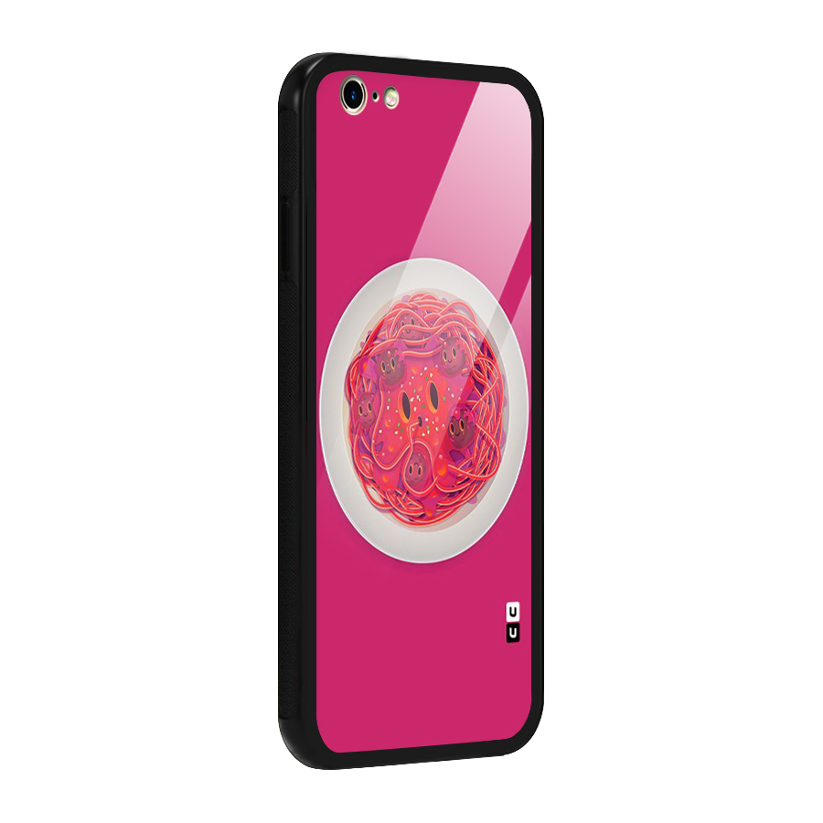 Pasta Cute Glass Back Case for iPhone 6 6S