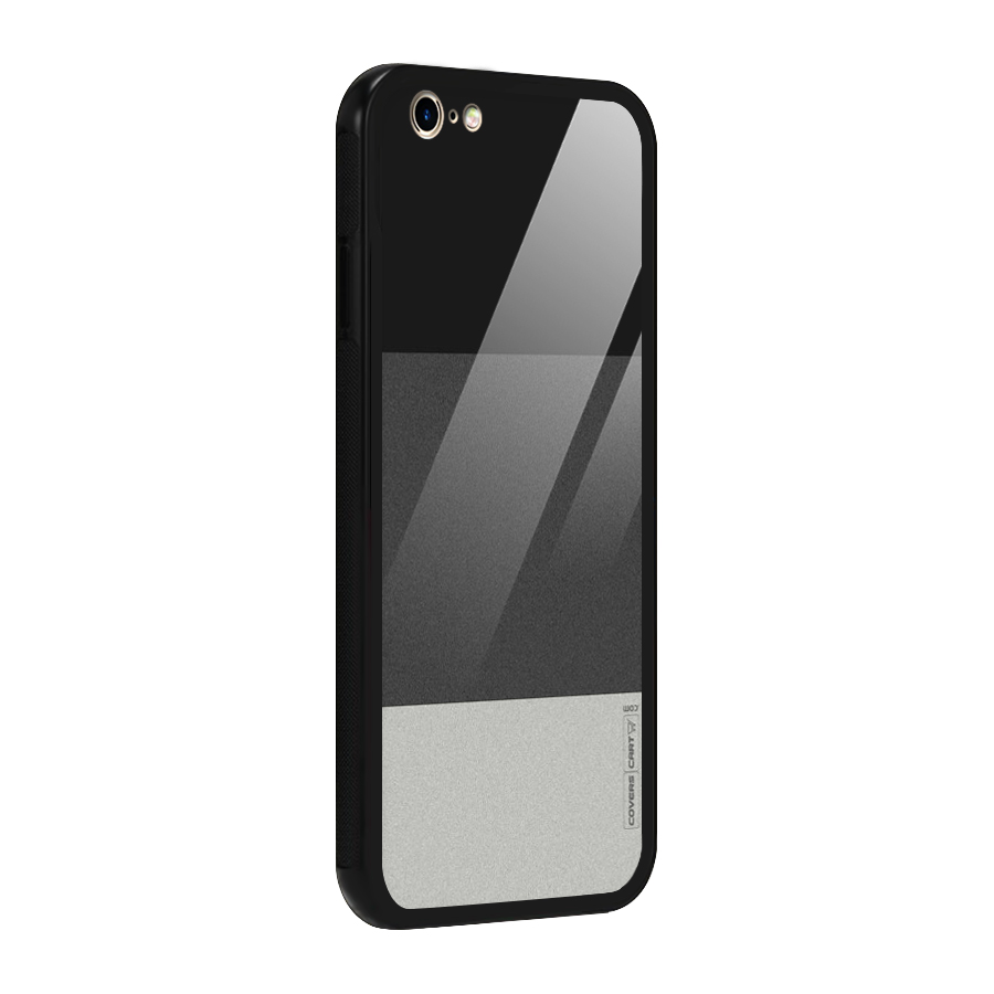 Pastel Black and Grey Glass Back Case for iPhone 6 6S