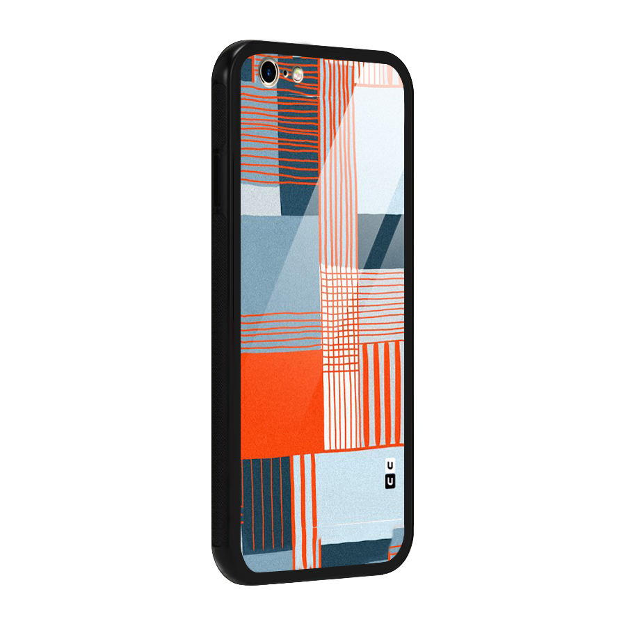 Pattern In Lines Glass Back Case for iPhone 6 6S
