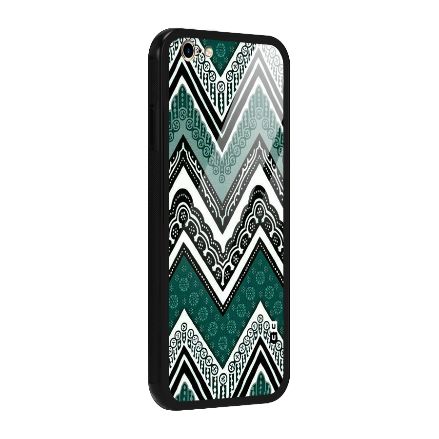 Patterned Chevron Glass Back Case for iPhone 6 6S