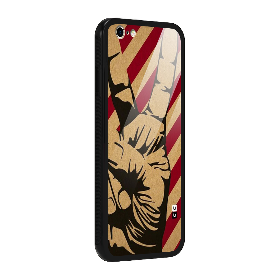 Peace Stripes Glass Back Case for iPhone 6 6S