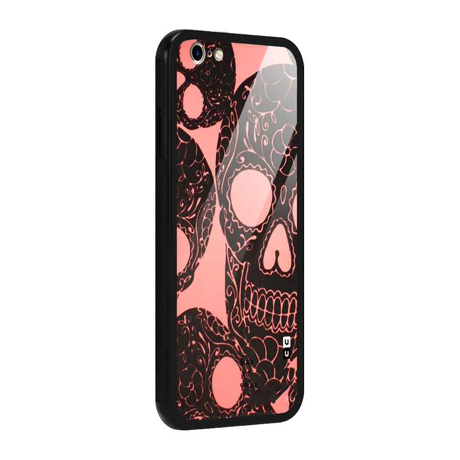 Pink Head Glass Back Case for iPhone 6 6S