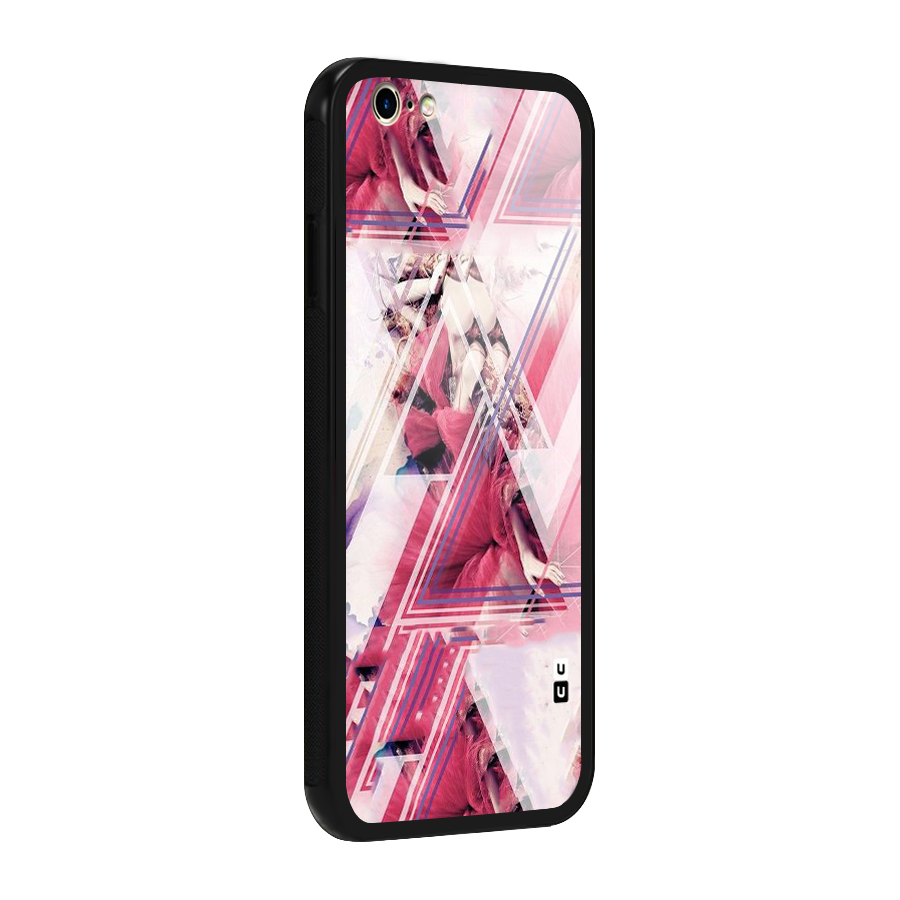 Pink Rose Abstract Glass Back Case for iPhone 6 6S