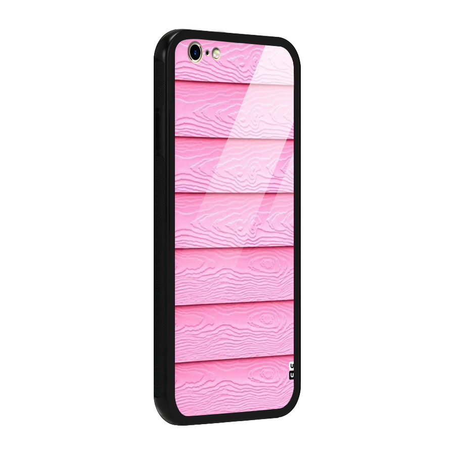 Pink Wood Glass Back Case for iPhone 6 6S