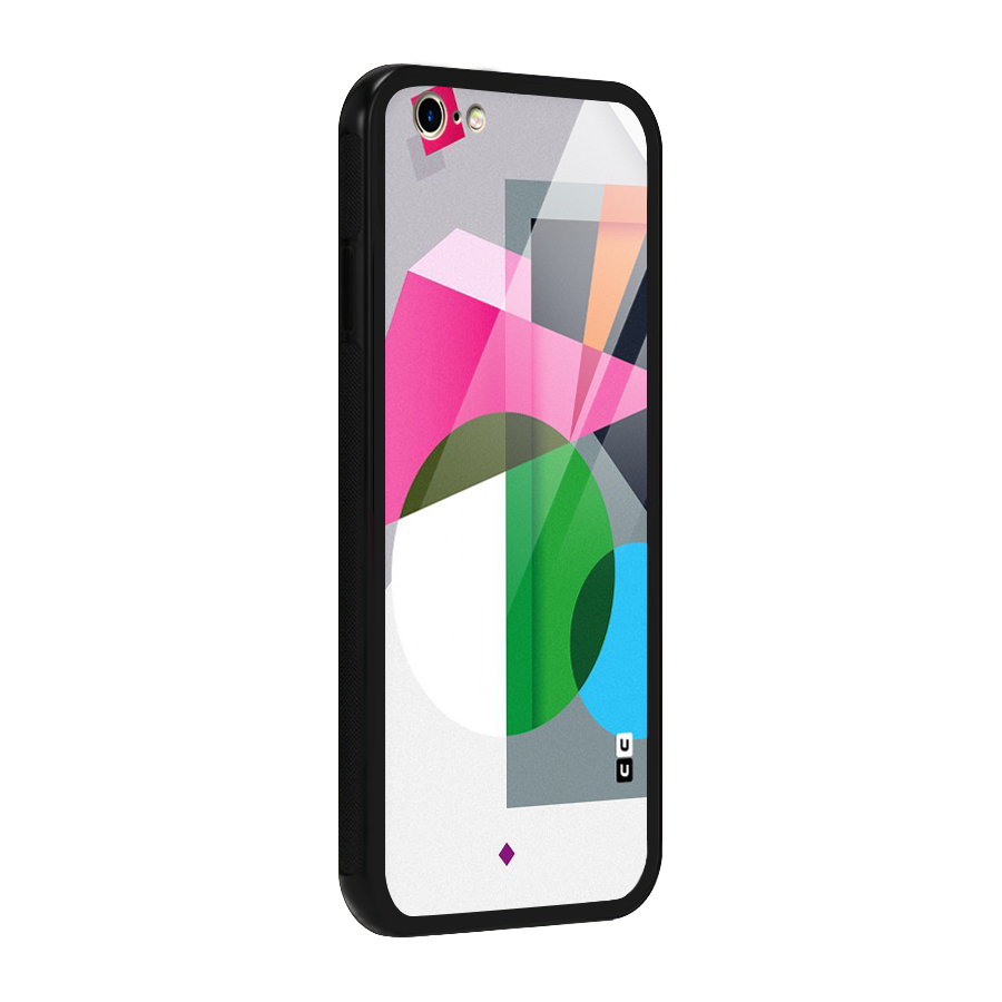 Polygons Cute Pattern Glass Back Case for iPhone 6 6S