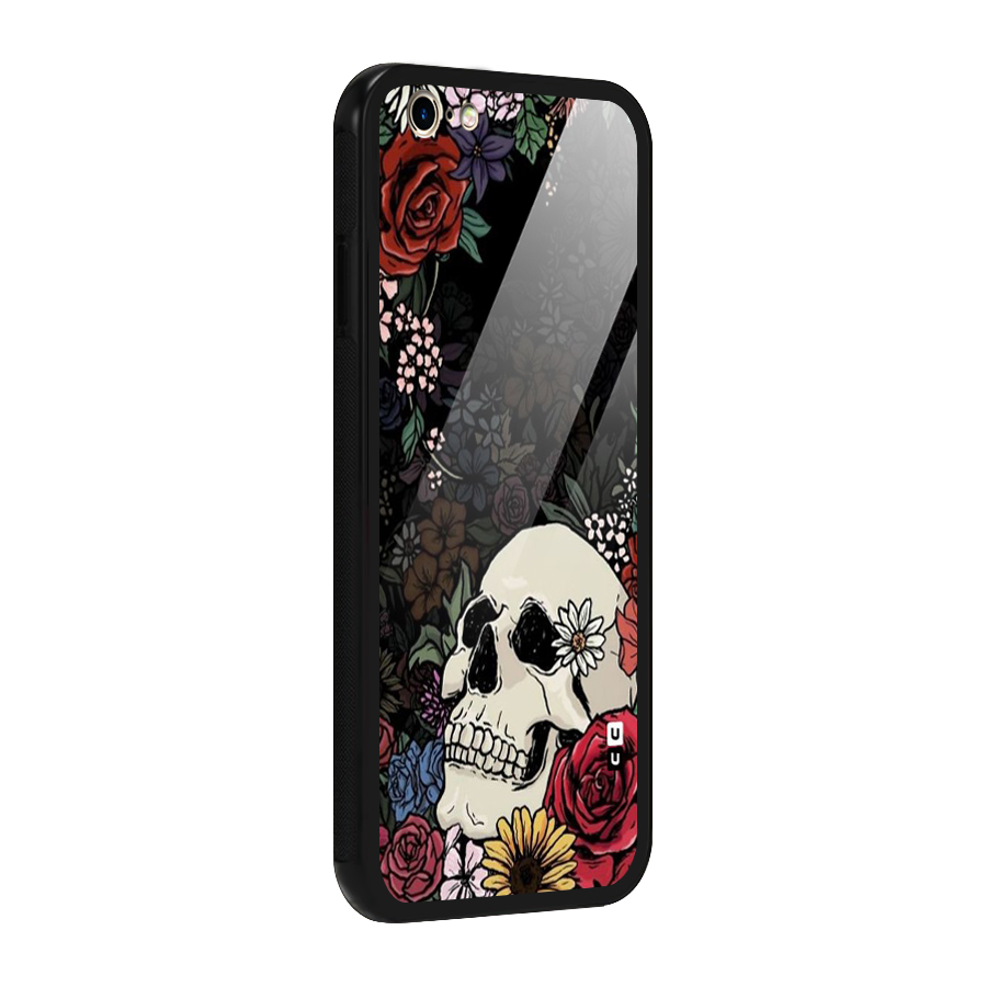 Pretty Skull Glass Back Case for iPhone 6 6S